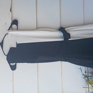 Elegant Black and White Maxi Dress